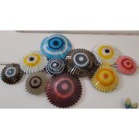 Collectible India Metal 3D Decorative Flowers Wall Mounted and Hanging Art Showpiece Living Room Office Decor
